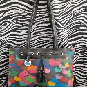 DOONEY & BOURKE COLORFUL DUCK TT SHOULDER HANDBAG!